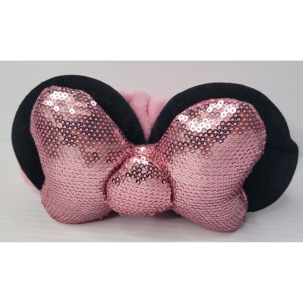 The Creme Shop X Minnie Mouse Ears Bow 3D‎ Teddy Headband Sequin Plush